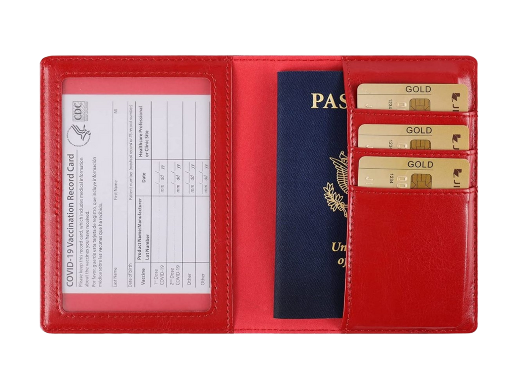 Passport Wallet w/ Vaccine Card Holder
