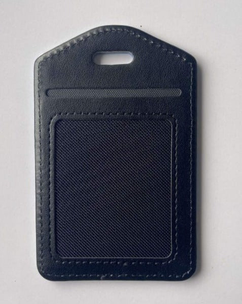 Mud Cloth Luggage Tag Back with slot for information