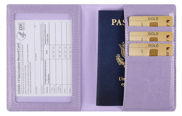 Passport Wallet w/ Vaccine Card Holder